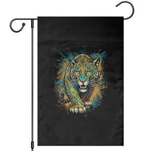 Mandala Spiritual Jaguar Zen Art Garden Flag TS11 Black Print Your Wear