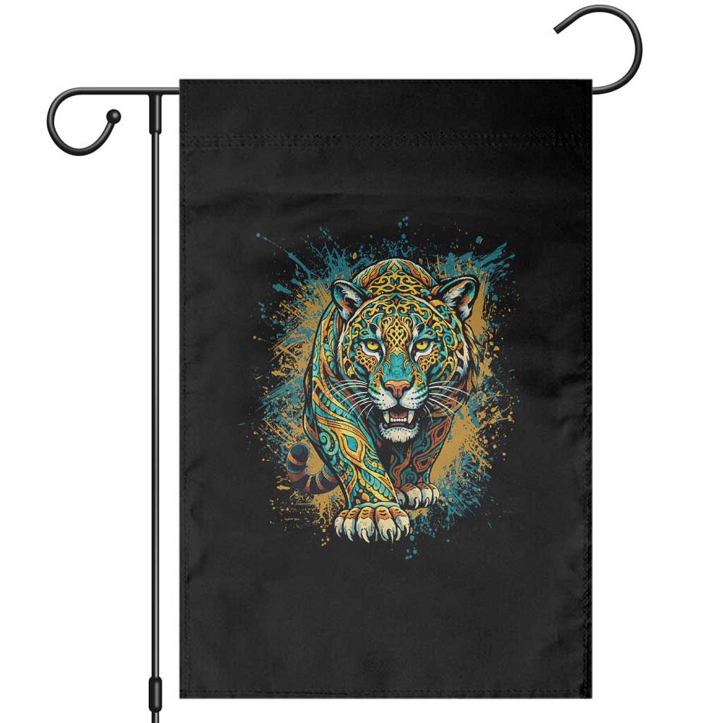 Mandala Spiritual Jaguar Zen Art Garden Flag TS11 Black Print Your Wear