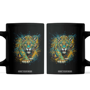 Mandala Spiritual Jaguar Zen Art Coffee Mug TS11 Black Print Your Wear