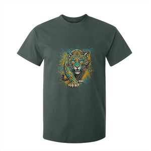Mandala Spiritual Jaguar Zen Art T Shirt For Kid TS11 Dark Forest Green Print Your Wear