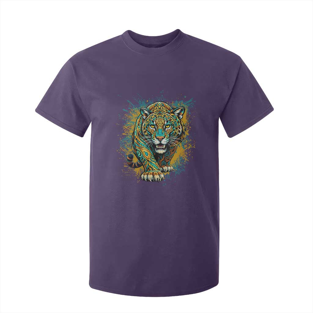 Mandala Spiritual Jaguar Zen Art T Shirt For Kid TS11 Purple Print Your Wear