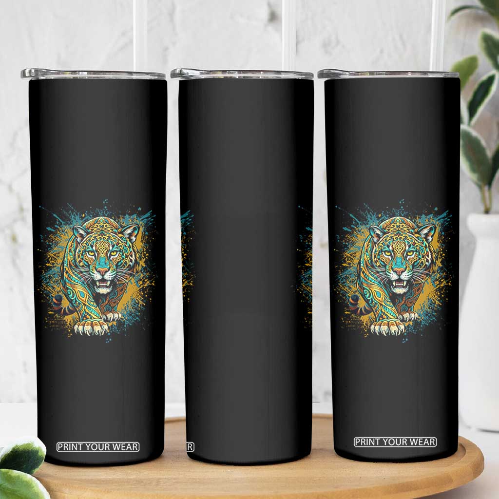 Mandala Spiritual Jaguar Zen Art Skinny Tumbler TS11 Print Your Wear