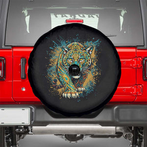 Mandala Spiritual Jaguar Zen Art Spare Tire Cover TS11 Black Print Your Wear