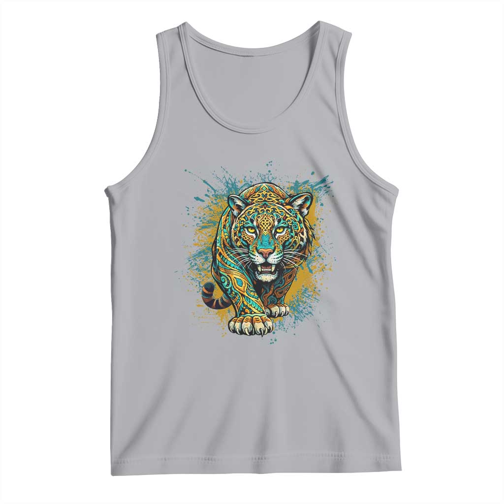 Mandala Spiritual Jaguar Zen Art Tank Top TS11 Athletic Heather Print Your Wear