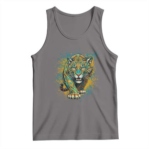 Mandala Spiritual Jaguar Zen Art Tank Top TS11 Deep Heather Print Your Wear