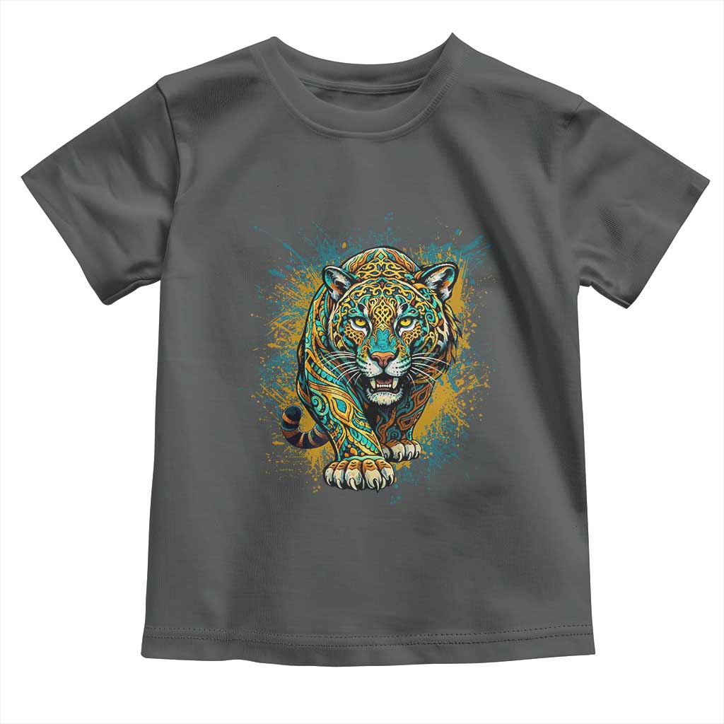 Mandala Spiritual Jaguar Zen Art Toddler T Shirt TS11 Dark Heather Print Your Wear
