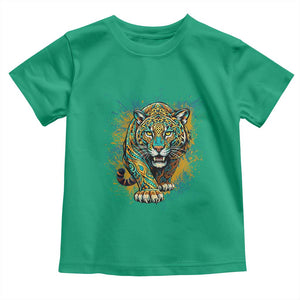 Mandala Spiritual Jaguar Zen Art Toddler T Shirt TS11 Irish Green Print Your Wear