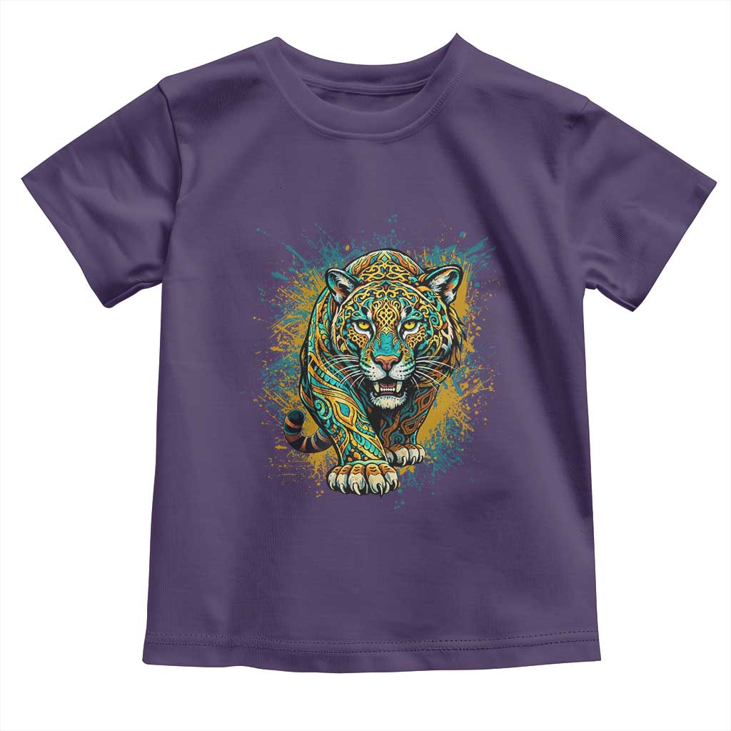 Mandala Spiritual Jaguar Zen Art Toddler T Shirt TS11 Purple Print Your Wear