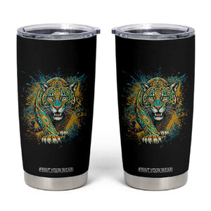 Mandala Spiritual Jaguar Zen Art Tumbler Cup TS11 Black Print Your Wear