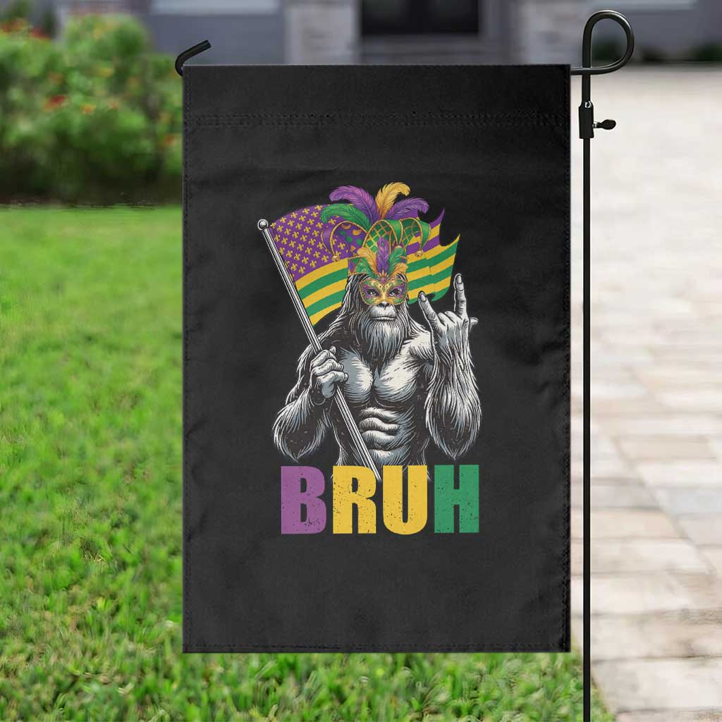 Funny Mardi Gras Bigfoot Bruh Garden Flag Sasquatch Carnival NOLA American Flag TS11 Print Your Wear