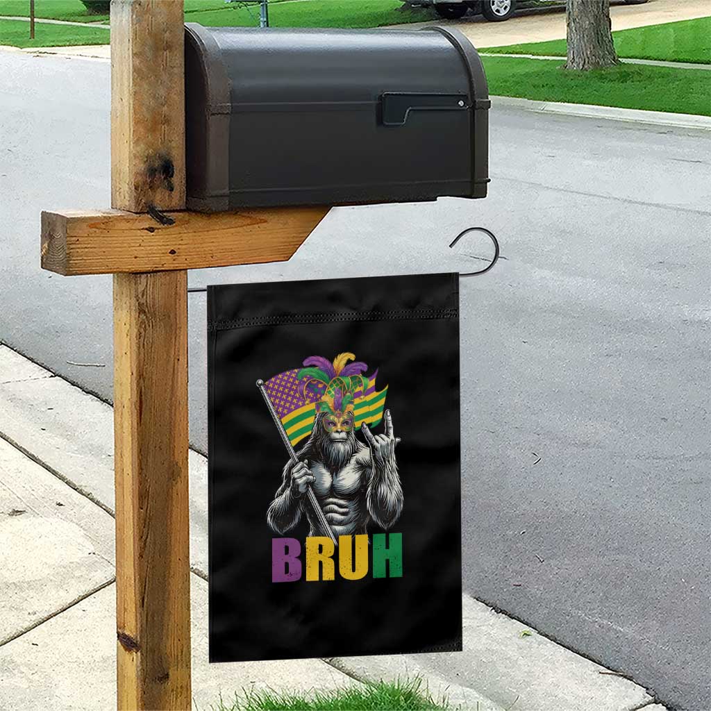Funny Mardi Gras Bigfoot Bruh Garden Flag Sasquatch Carnival NOLA American Flag TS11 Print Your Wear
