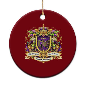 The Original Mardi Gras Mobile Alabama Since 1703 Ceramic Ornament Funny Carnival TS11 1pc Red Print Your Wear