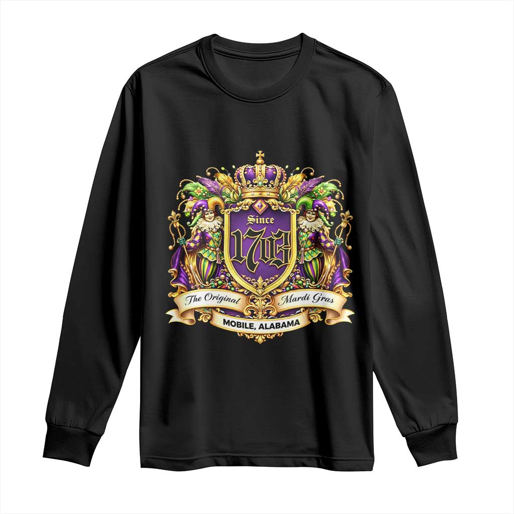 The Original Mardi Gras Mobile Alabama Since 1703 Long Sleeve Shirt Funny Carnival TS11 Black Print Your Wear