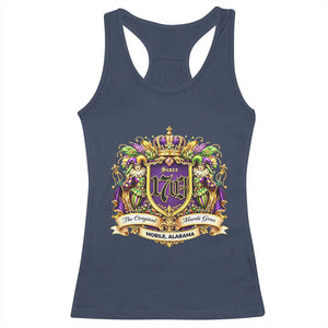 The Original Mardi Gras Mobile Alabama Since 1703 Racerback Tank Top Funny Carnival TS11 Navy Print Your Wear