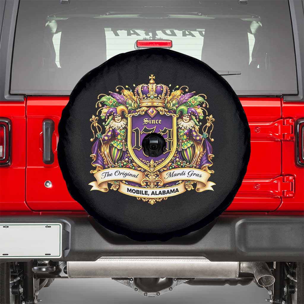 The Original Mardi Gras Mobile Alabama Since 1703 Spare Tire Cover Funny Carnival TS11 Black Print Your Wear