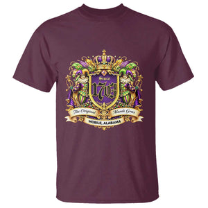 The Original Mardi Gras T Shirt - Mobile Alabama Since 1703 Funny Carnival Pride Tee TS11 Maroon Print Your Wear