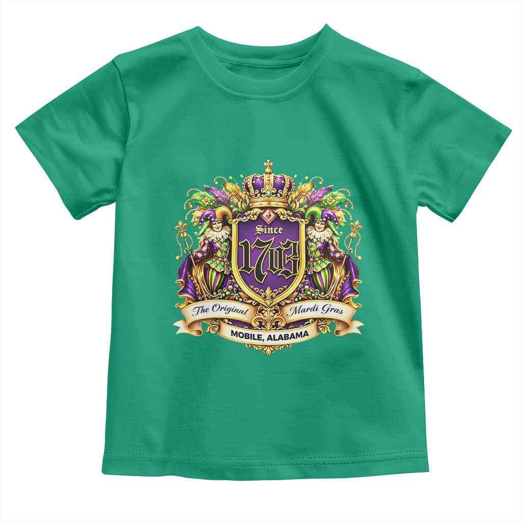 The Original Mardi Gras Mobile Alabama Since 1703 Toddler T Shirt Funny Carnival TS11 Irish Green Print Your Wear