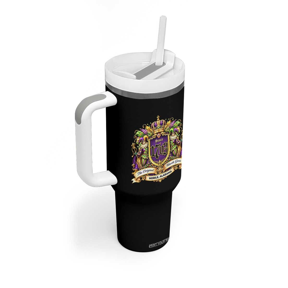 The Original Mardi Gras Mobile Alabama Since 1703 Tumbler With Handle Funny Carnival TS11 Print Your Wear