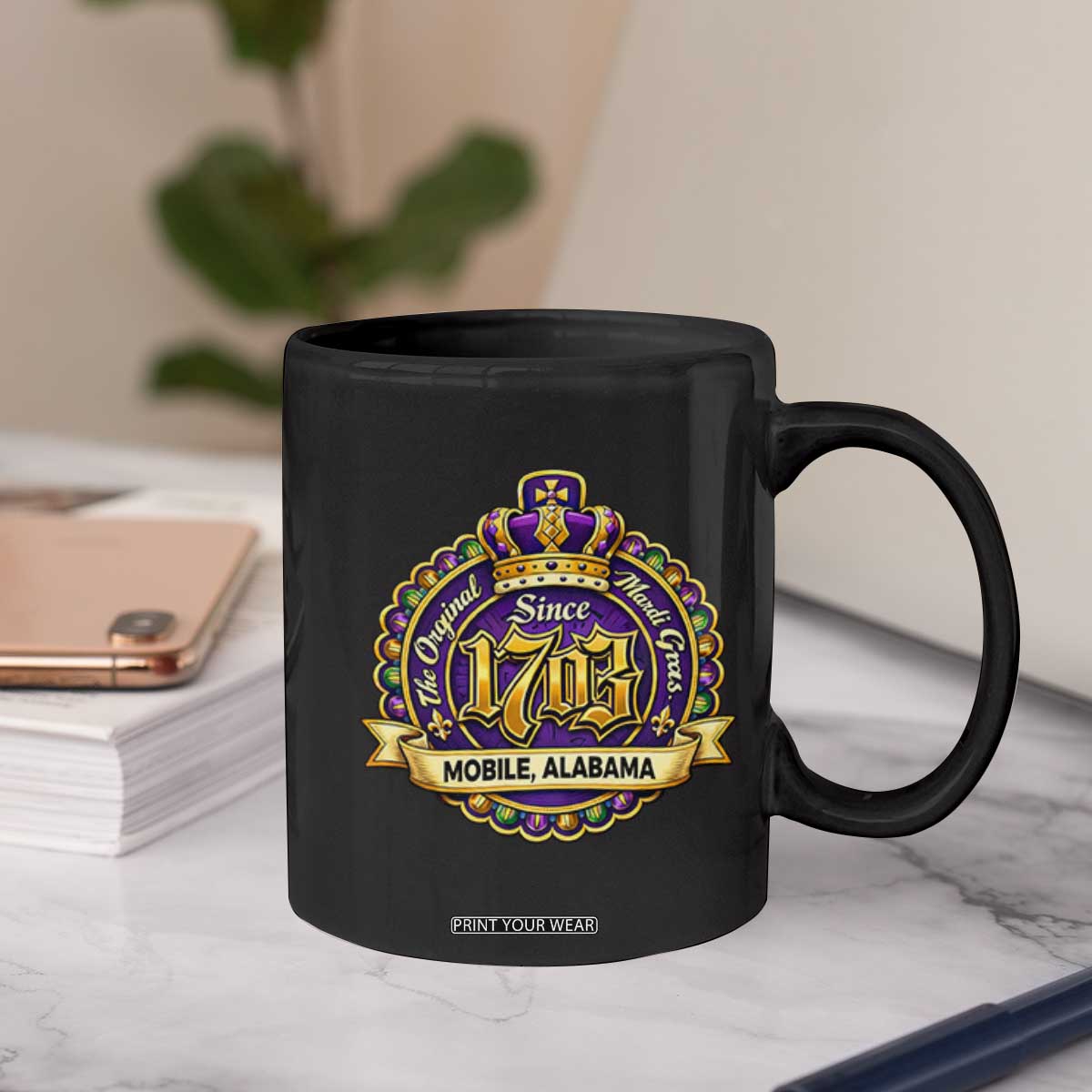 The Original Mardi Gras Mobile Alabama Since 1703 Coffee Mug TS11 Print Your Wear