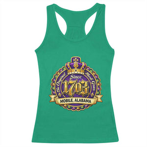 The Original Mardi Gras Mobile Alabama Since 1703 Racerback Tank Top TS11 Irish Green Print Your Wear