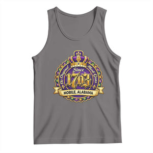 The Original Mardi Gras Mobile Alabama Since 1703 Tank Top TS11 Deep Heather Print Your Wear