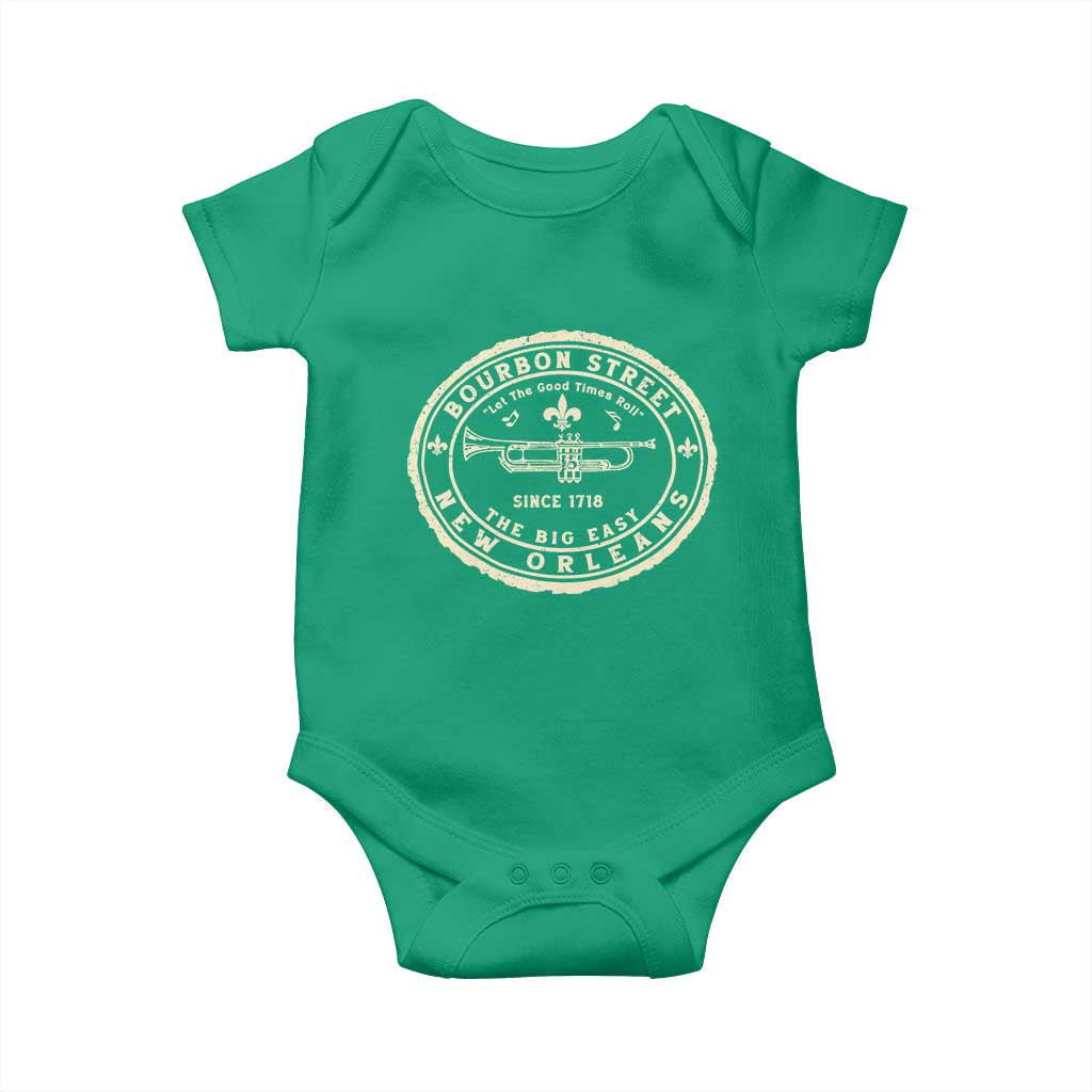 New Orleans Bourbon Street The Big Easy Baby Onesie Let The Good Times Roll TS11 Irish Green Print Your Wear