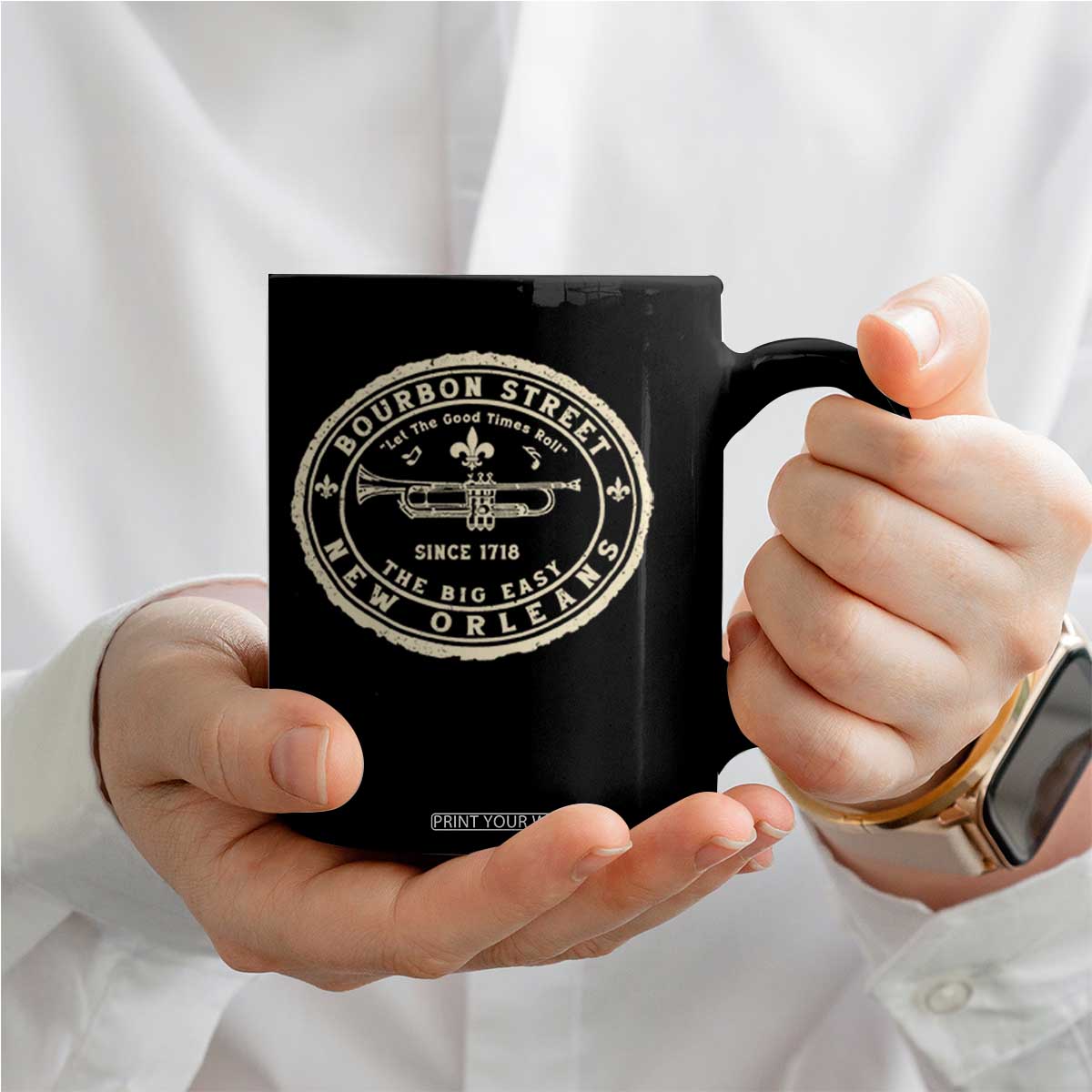 New Orleans Bourbon Street The Big Easy Coffee Mug Let The Good Times Roll TS11 Print Your Wear