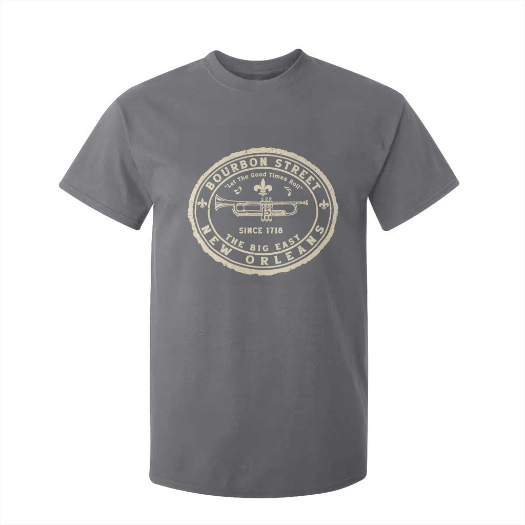 New Orleans Bourbon Street The Big Easy T Shirt For Kid Let The Good Times Roll TS11 Charcoal Print Your Wear