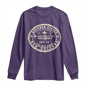 New Orleans Bourbon Street The Big Easy Long Sleeve Shirt Let The Good Times Roll TS11 Purple Print Your Wear