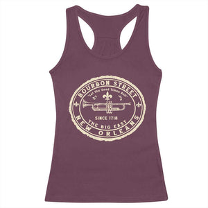 New Orleans Bourbon Street The Big Easy Racerback Tank Top Let The Good Times Roll TS11 Maroon Print Your Wear