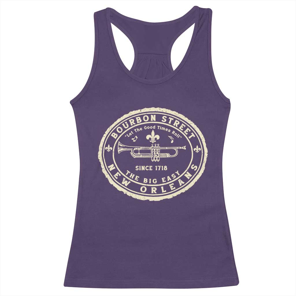 New Orleans Bourbon Street The Big Easy Racerback Tank Top Let The Good Times Roll TS11 Purple Print Your Wear