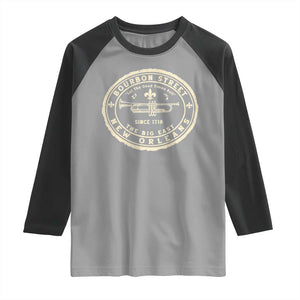 New Orleans Bourbon Street The Big Easy Raglan Shirt Let The Good Times Roll TS11 Sport Gray Black Print Your Wear