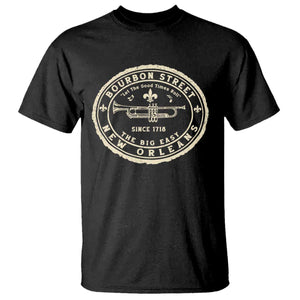 New Orleans Bourbon Street The Big Easy T Shirt Let The Good Times Roll TS11 Black Print Your Wear