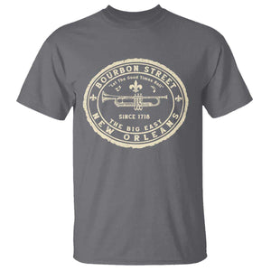 New Orleans Bourbon Street The Big Easy T Shirt Let The Good Times Roll TS11 Charcoal Print Your Wear