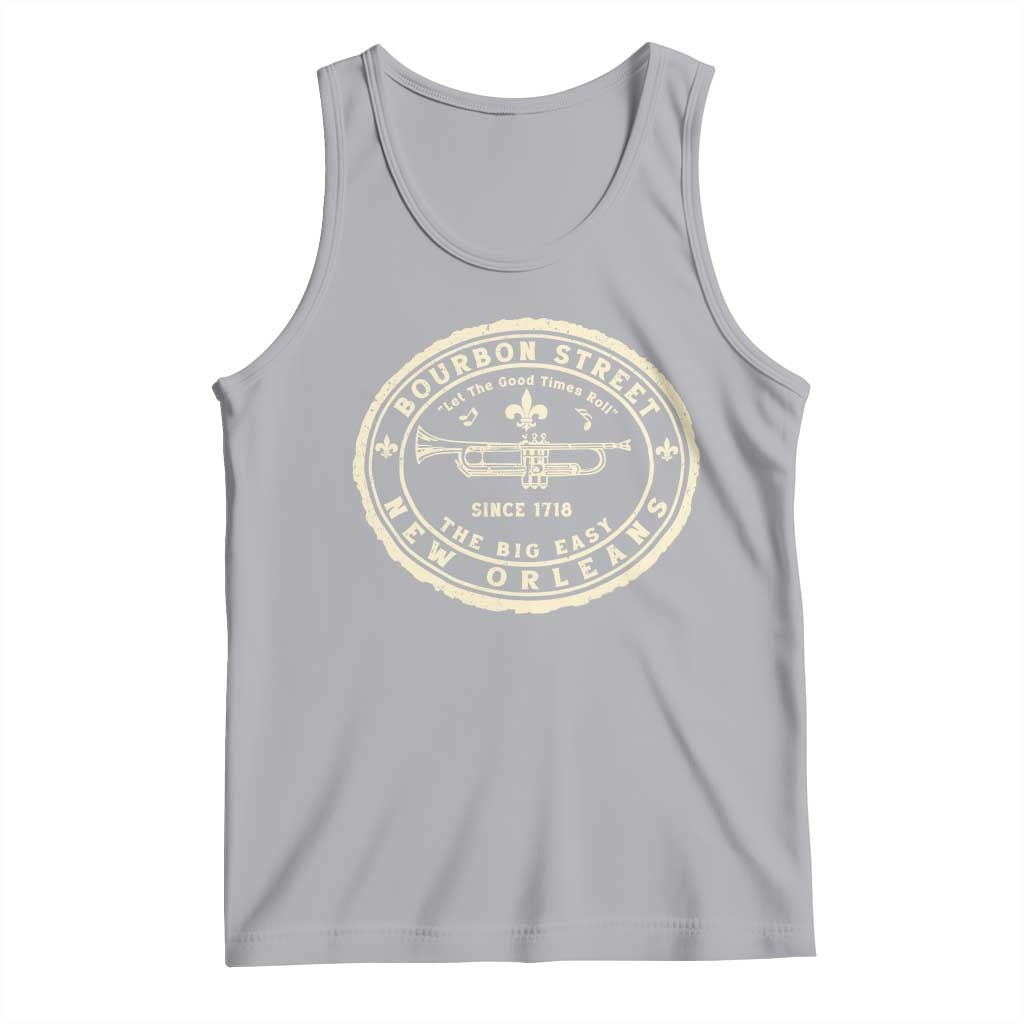 New Orleans Bourbon Street The Big Easy Tank Top Let The Good Times Roll TS11 Athletic Heather Print Your Wear