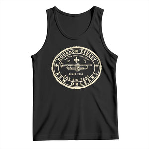 New Orleans Bourbon Street The Big Easy Tank Top Let The Good Times Roll TS11 Black Print Your Wear