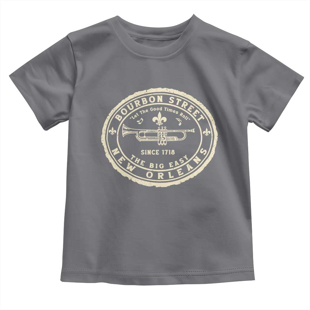 New Orleans Bourbon Street The Big Easy Toddler T Shirt Let The Good Times Roll TS11 Charcoal Print Your Wear