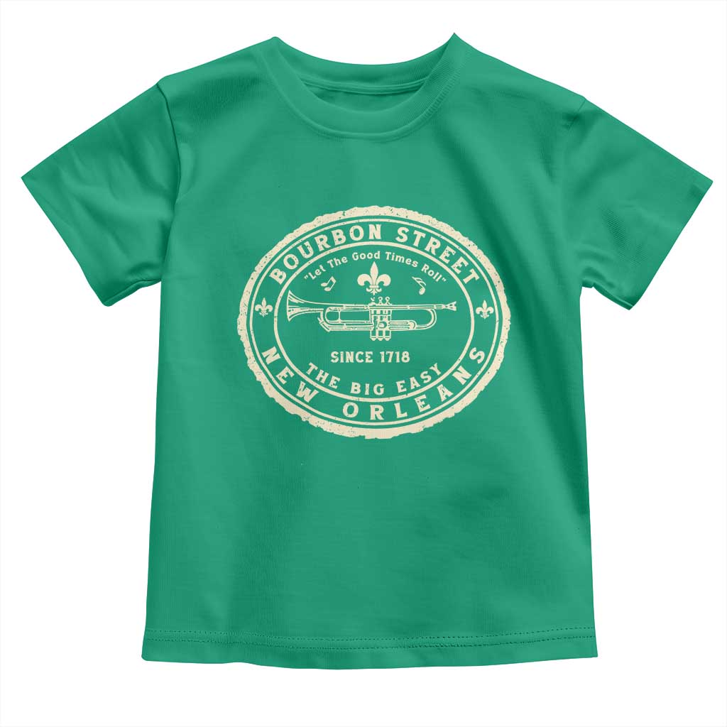 New Orleans Bourbon Street The Big Easy Toddler T Shirt Let The Good Times Roll TS11 Irish Green Print Your Wear