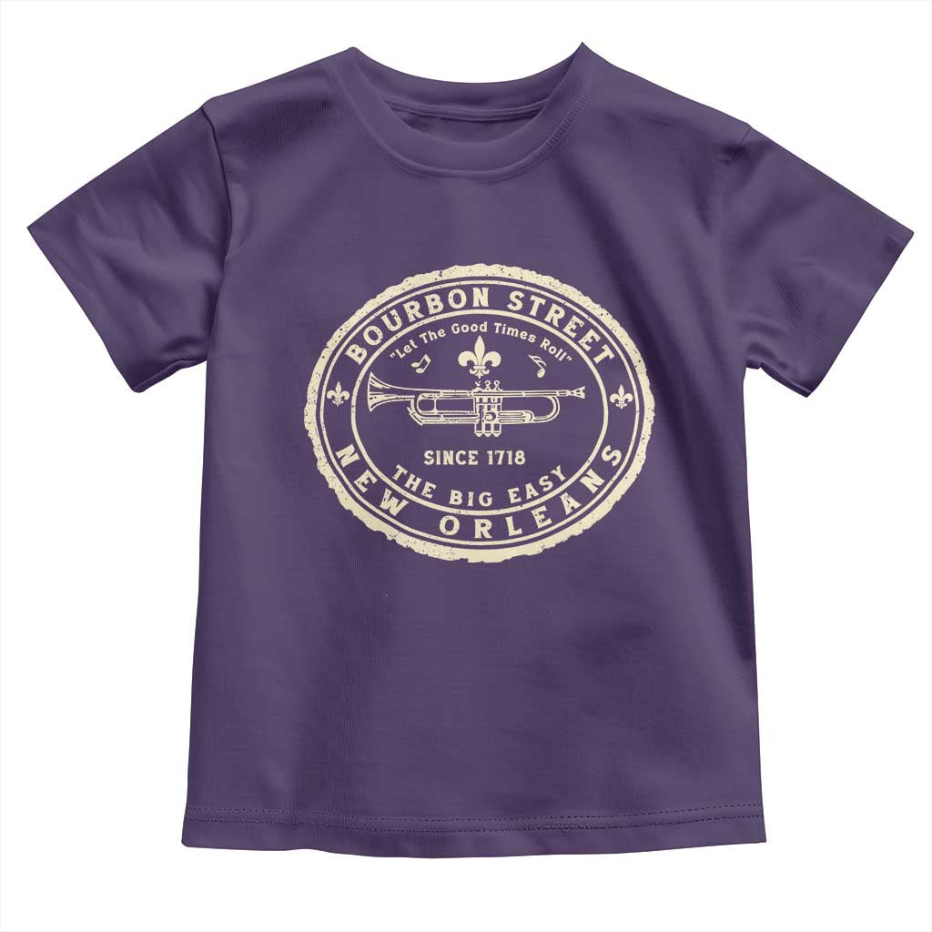 New Orleans Bourbon Street The Big Easy Toddler T Shirt Let The Good Times Roll TS11 Purple Print Your Wear