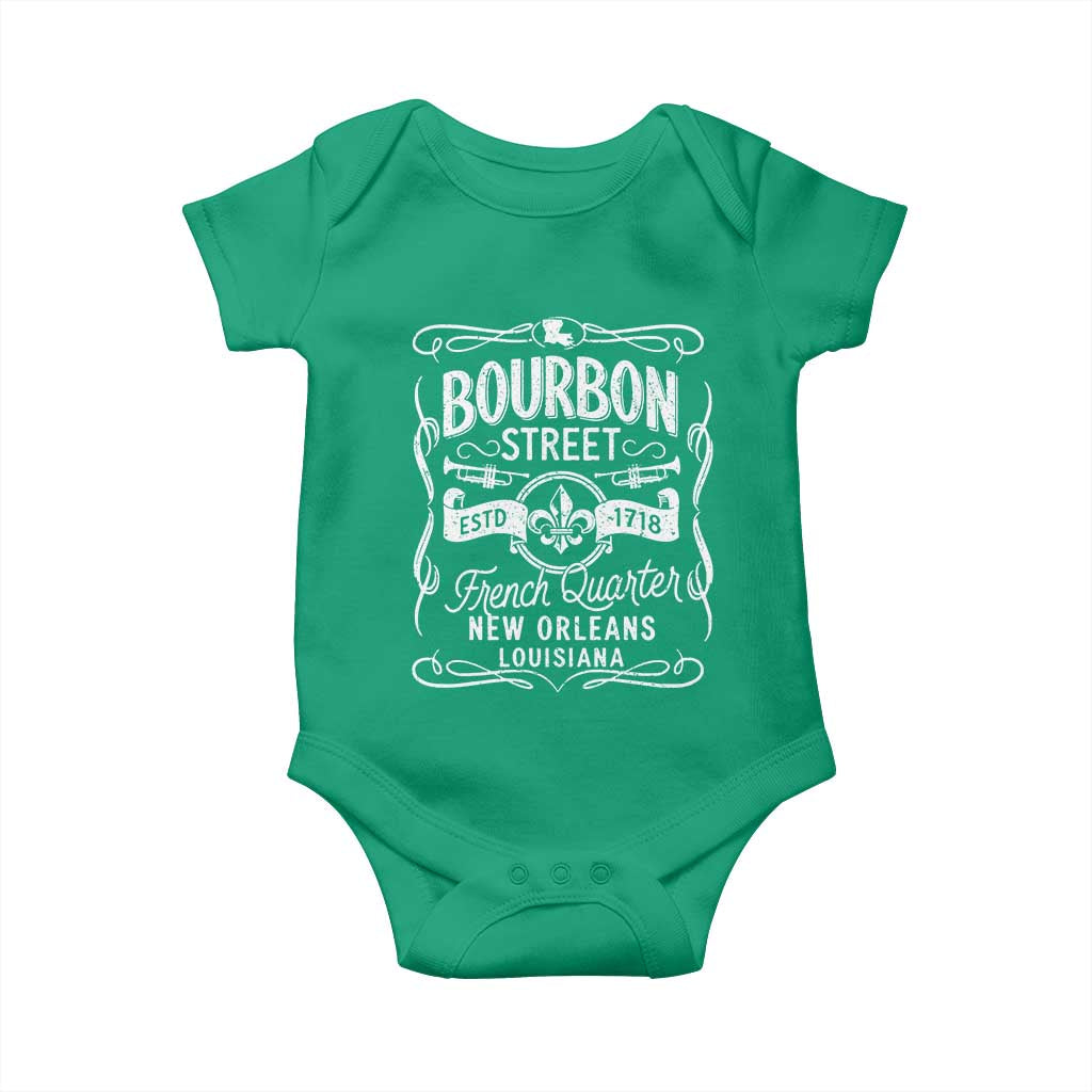 Bourbon Street French Quarter New Orleans Vintage Scrollwork Baby Onesie TS11 Irish Green Print Your Wear