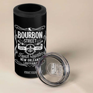 Bourbon Street French Quarter New Orleans Vintage Scrollwork 4 in 1 Can Cooler Tumbler TS11 Print Your Wear