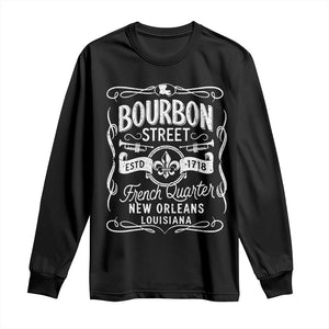 Bourbon Street French Quarter New Orleans Vintage Scrollwork Long Sleeve Shirt TS11 Black Print Your Wear