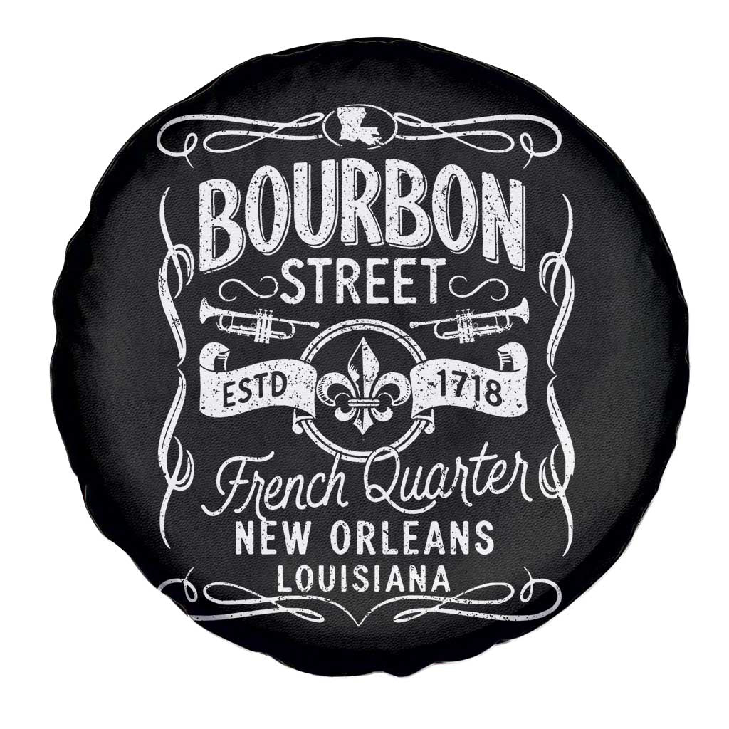Bourbon Street French Quarter New Orleans Vintage Scrollwork Spare Tire Cover TS11 Print Your Wear