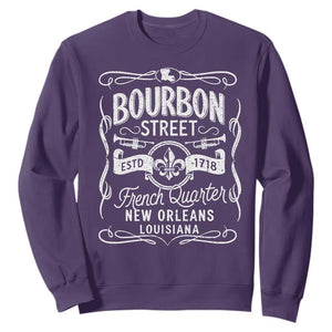 Bourbon Street French Quarter New Orleans Vintage Scrollwork Sweatshirt TS11 Purple Print Your Wear