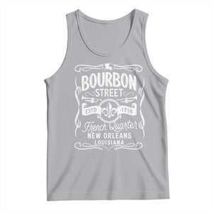 Bourbon Street French Quarter New Orleans Vintage Scrollwork Tank Top TS11 Athletic Heather Print Your Wear