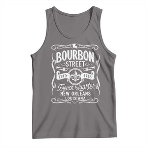 Bourbon Street French Quarter New Orleans Vintage Scrollwork Tank Top TS11 Deep Heather Print Your Wear