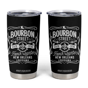 Bourbon Street French Quarter New Orleans Vintage Scrollwork Tumbler Cup TS11 Black Print Your Wear
