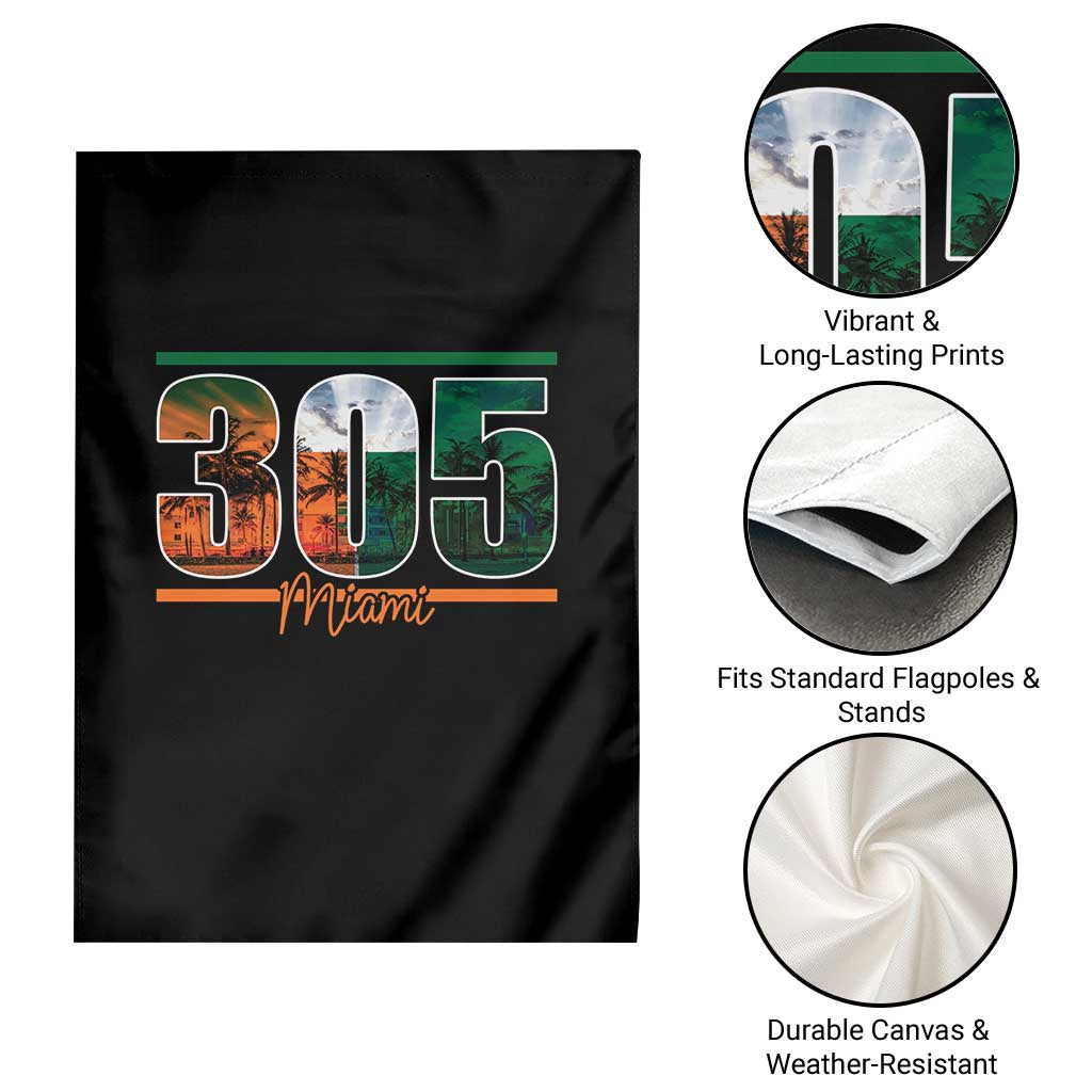305 Miami Garden Flag Area Code Florida FL Vintage Palm Trees TS11 Print Your Wear
