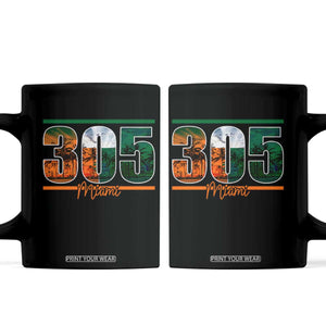 305 Miami Coffee Mug Area Code Florida FL Vintage Palm Trees TS11 Black Print Your Wear