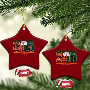 305 Miami Ceramic Ornament Area Code Florida FL Vintage Palm Trees TS11 Print Your Wear